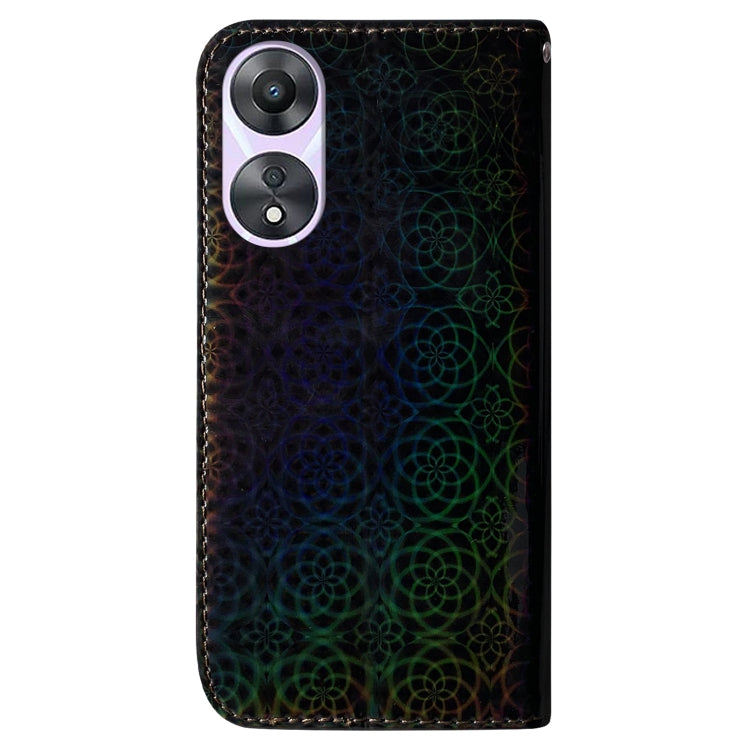 For OPPO A58 Colorful Magnetic Buckle Leather Phone Case