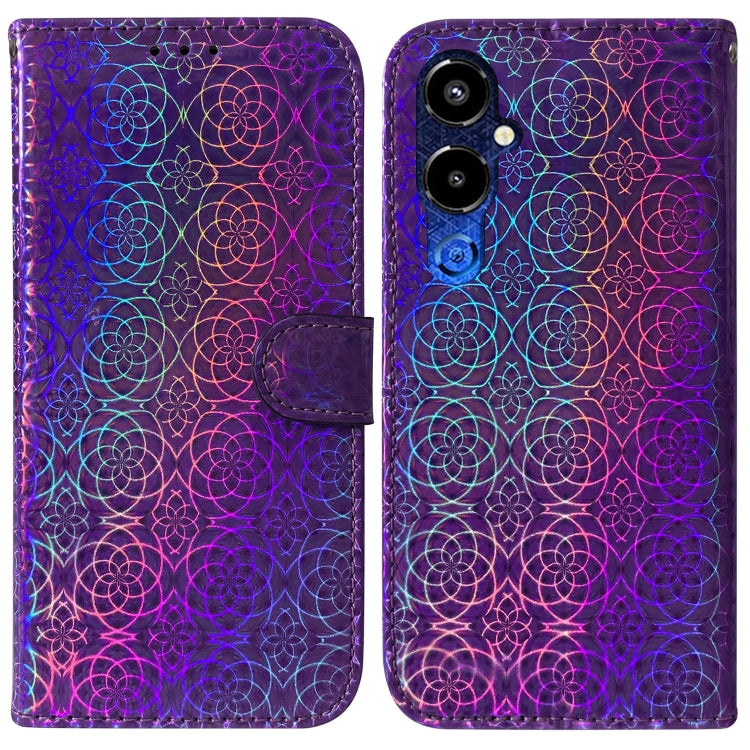 For Tecno Pova 4 Pro Colorful Magnetic Buckle Leather Phone Case