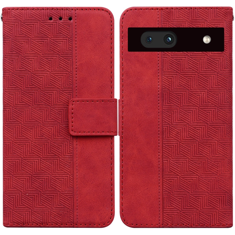 For Google Pixel 7a Geometric Embossed Flip Leather Phone Case