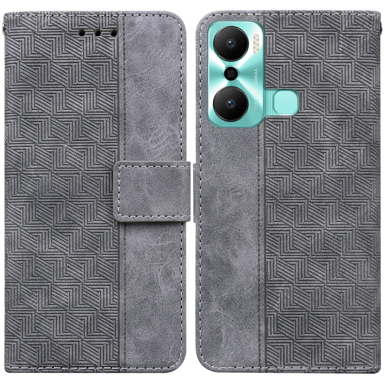 For Infinix Hot 20 Play Geometric Embossed Flip Leather Phone Case
