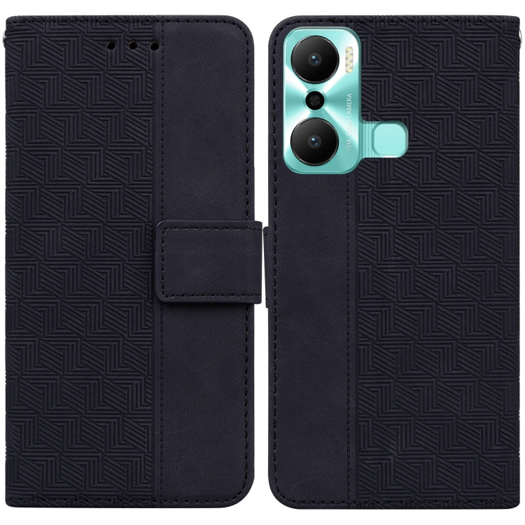 For Infinix Hot 20 Play Geometric Embossed Flip Leather Phone Case
