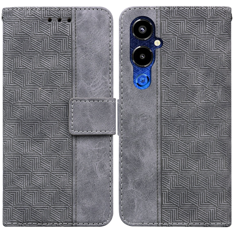 For Tecno Pova 4 Pro Geometric Embossed Flip Leather Phone Case