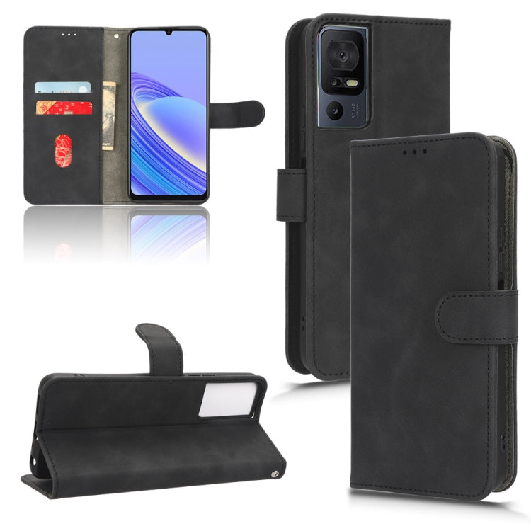 For TCL 40SE Skin Feel Magnetic Flip Leather Phone Case