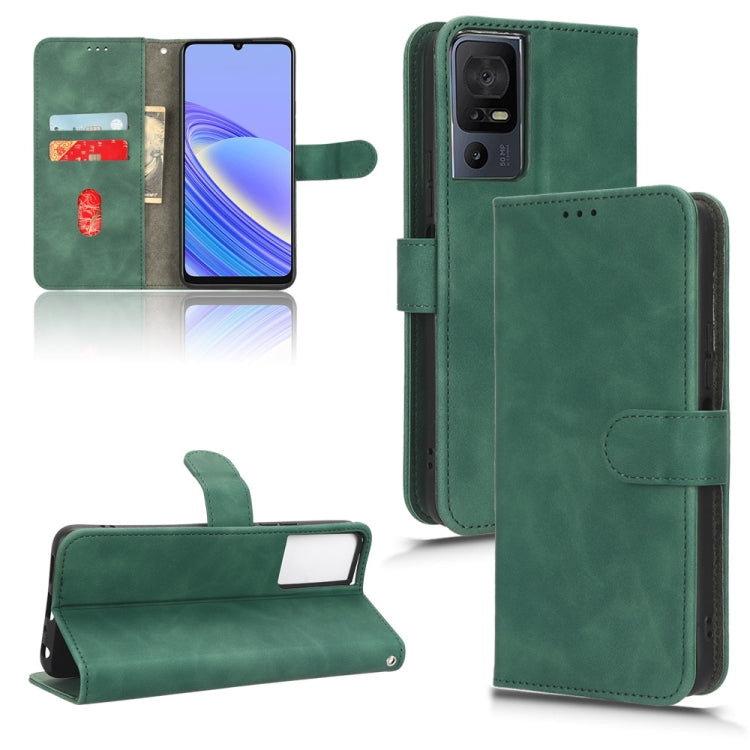 For TCL 40SE Skin Feel Magnetic Flip Leather Phone Case