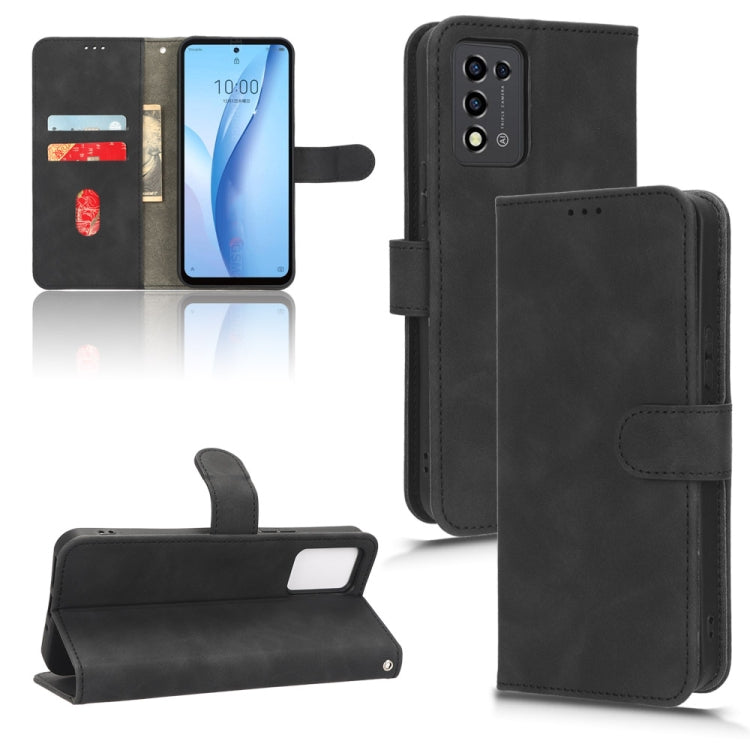 For ZTE Libero 5G III Skin Feel Magnetic Flip Leather Phone Case