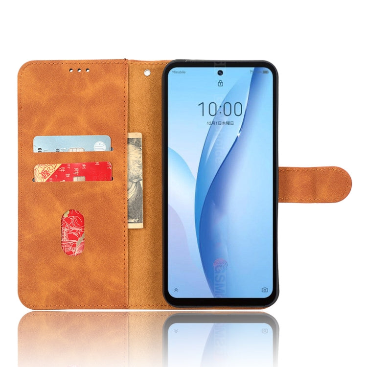 For ZTE Libero 5G III Skin Feel Magnetic Flip Leather Phone Case