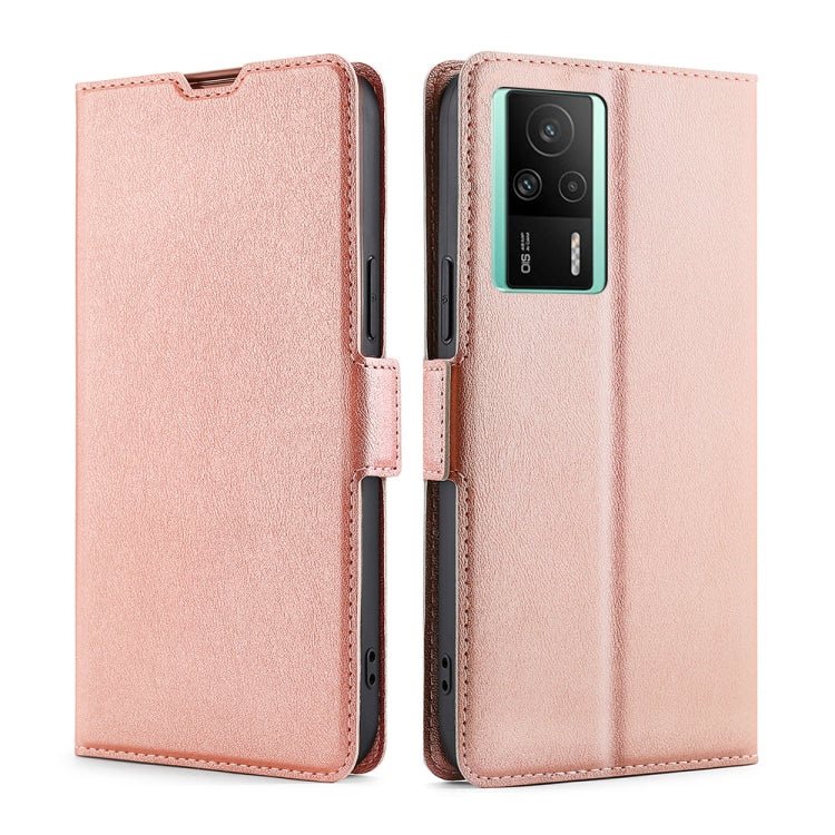 For Xiaomi Redmi K60E Ultra-thin Voltage Side Buckle Horizontal Flip Leather Phone Case