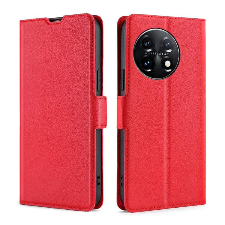 For OnePlus 11 Ultra-thin Voltage Side Buckle Horizontal Flip Leather Phone Case
