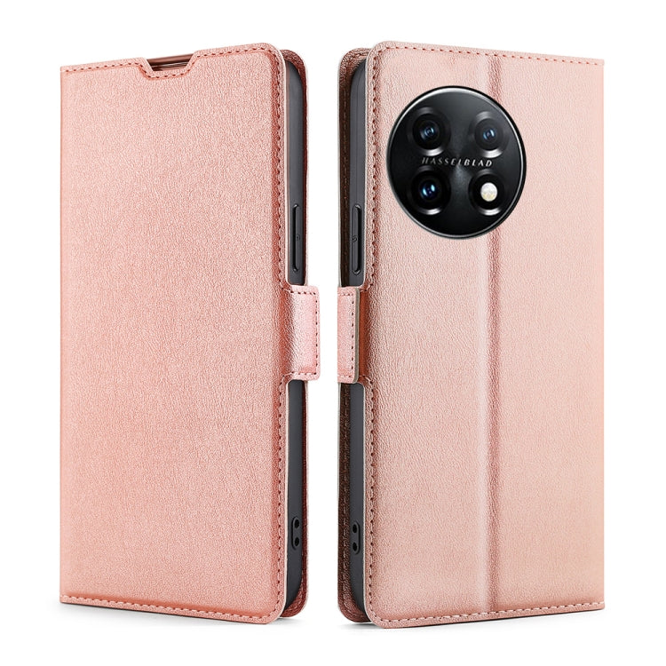 For OnePlus 11 Ultra-thin Voltage Side Buckle Horizontal Flip Leather Phone Case