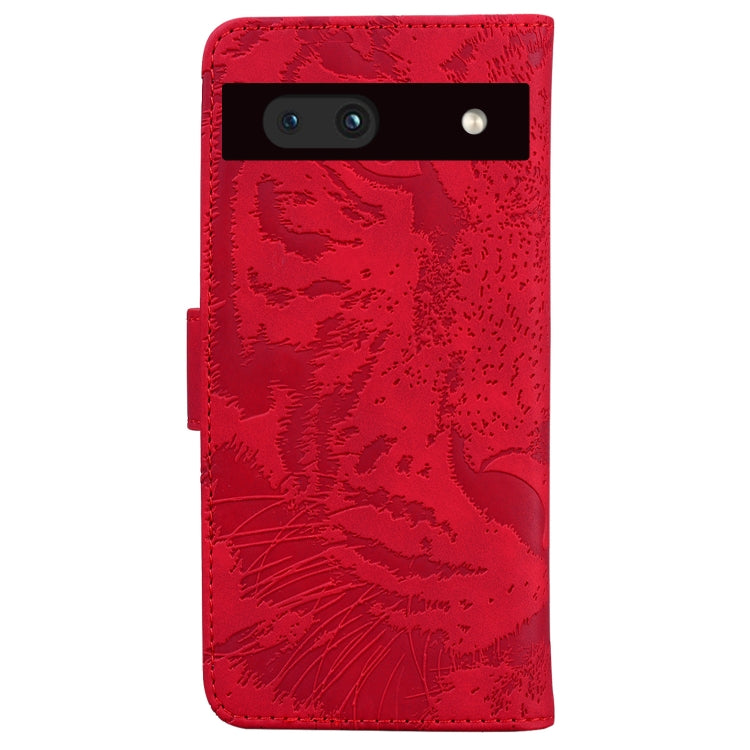 For Google Pixel 7a Tiger Embossing Pattern Flip Leather Phone Case