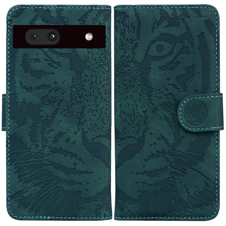 For Google Pixel 7a Tiger Embossing Pattern Flip Leather Phone Case
