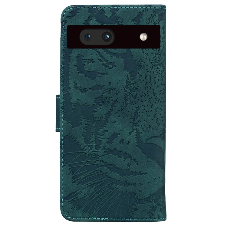 For Google Pixel 7a Tiger Embossing Pattern Flip Leather Phone Case