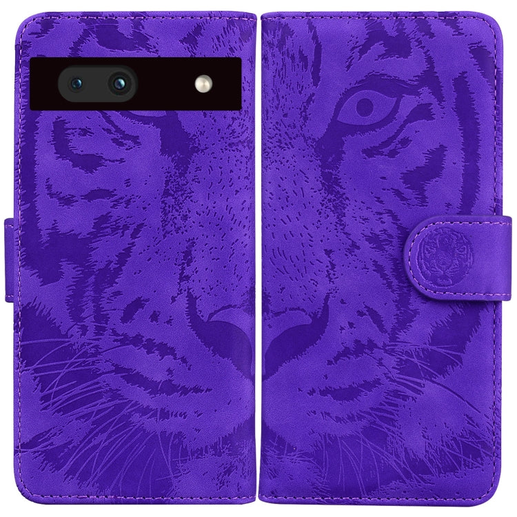 For Google Pixel 7a Tiger Embossing Pattern Flip Leather Phone Case