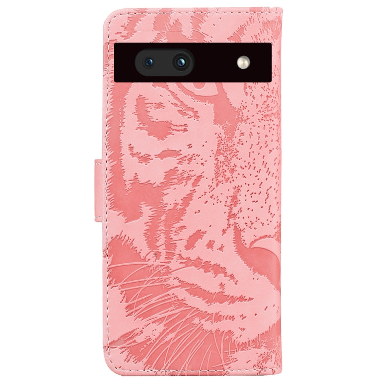 For Google Pixel 7a Tiger Embossing Pattern Flip Leather Phone Case