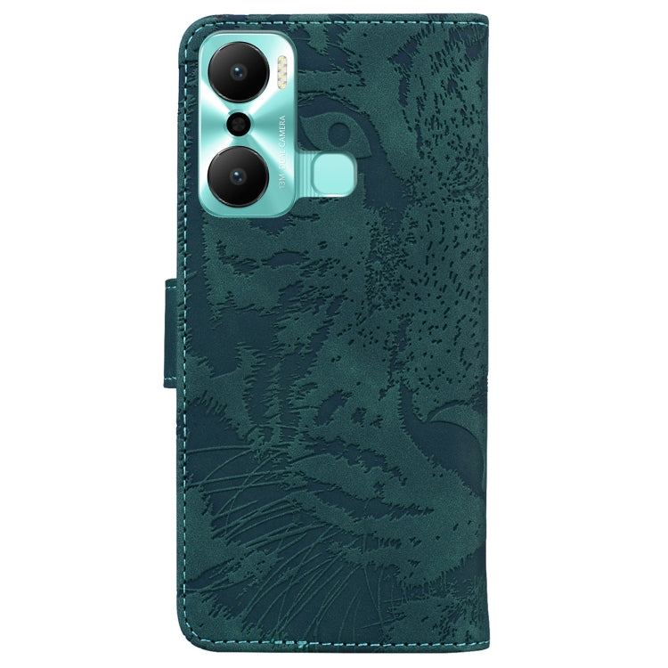 For Infinix Hot 20 Play Tiger Embossing Pattern Flip Leather Phone Case