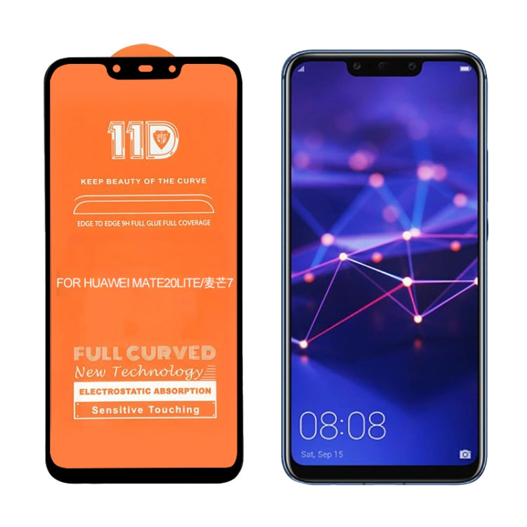 For Huawei Mate 20 Lite mietubl Scratchproof 11D HD Full Glue Full Curved Screen Tempered Glass Film