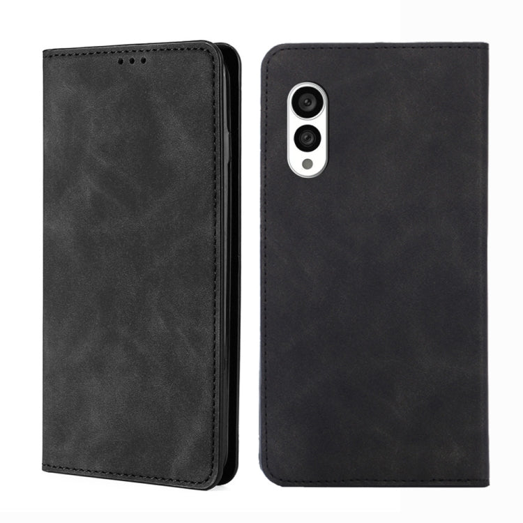 For Fujitsu Arrows N F-51C Skin Feel Magnetic Horizontal Flip Leather Phone Case