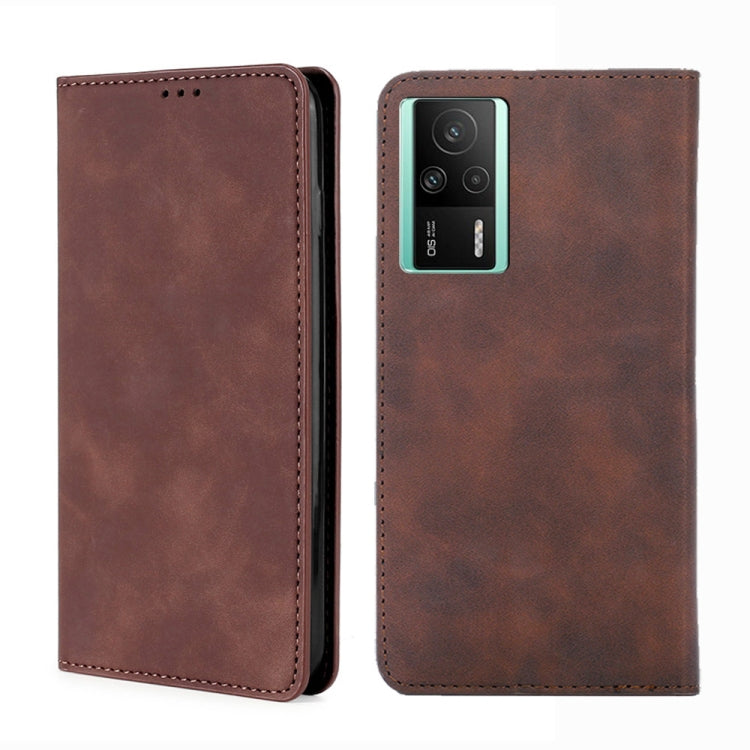 For Xiaomi Redmi K60E Skin Feel Magnetic Horizontal Flip Leather Phone Case