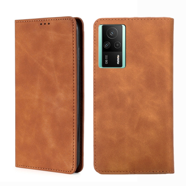 For Xiaomi Redmi K60E Skin Feel Magnetic Horizontal Flip Leather Phone Case