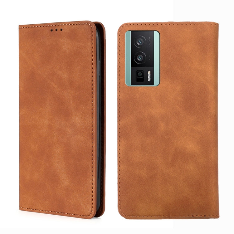For Xiaomi Redmi K60 / K60 Pro Skin Feel Magnetic Horizontal Flip Leather Phone Case