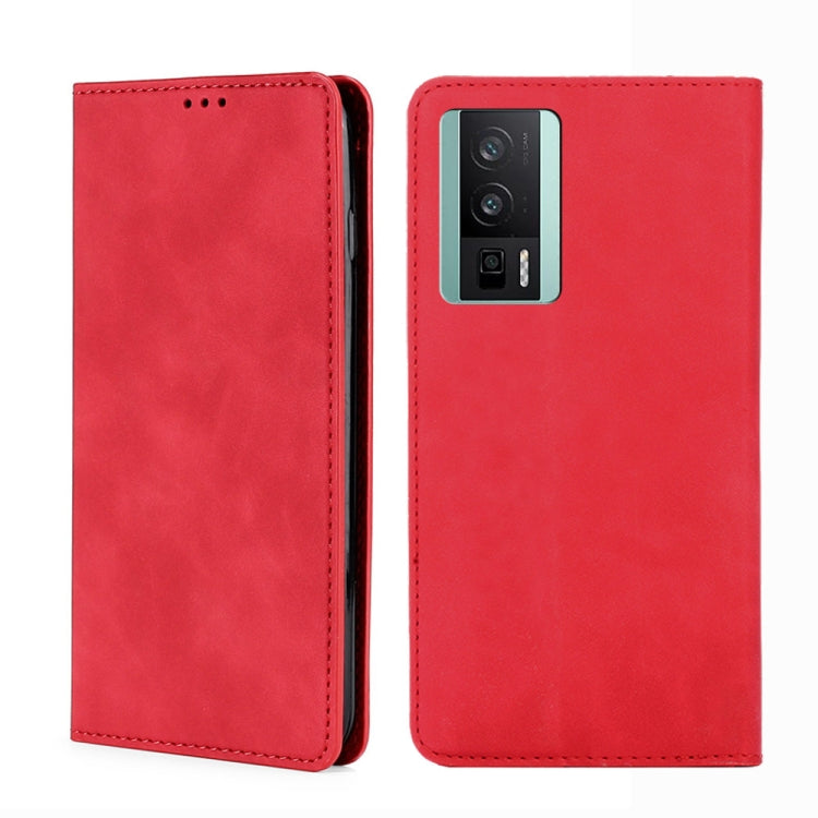 For Xiaomi Redmi K60 / K60 Pro Skin Feel Magnetic Horizontal Flip Leather Phone Case