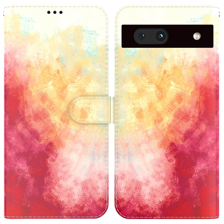 For Google Pixel 7a Watercolor Pattern Flip Leather Phone Case
