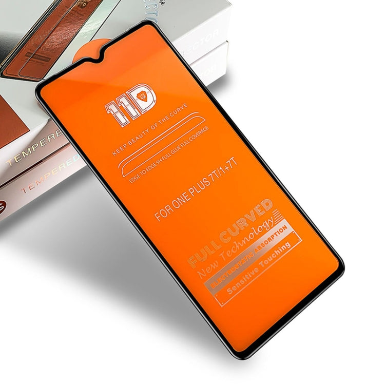 For OnePlus 7T 25 PCS mietubl Scratchproof 11D HD Full Glue Full Curved Screen Tempered Glass Film