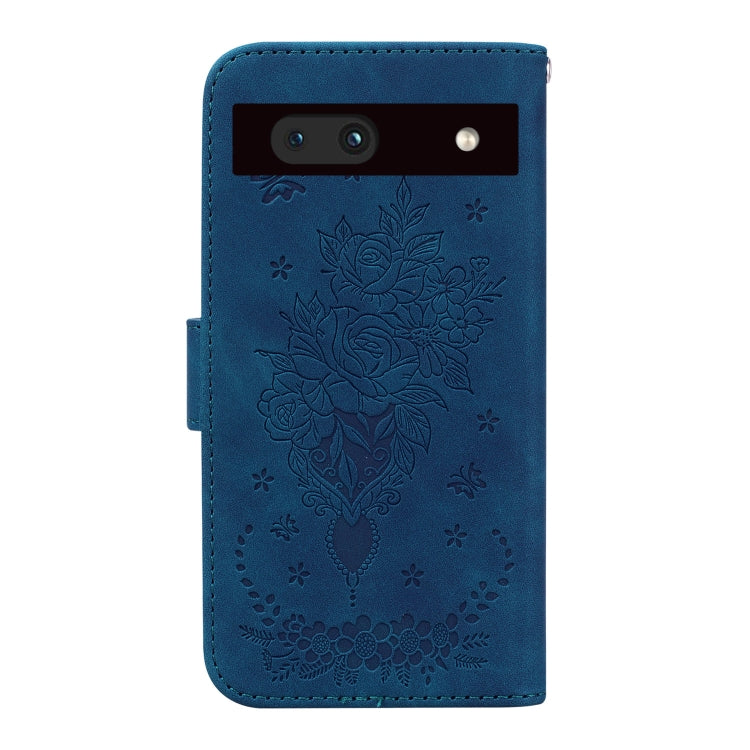 For Google Pixel 7a Butterfly Rose Embossed Leather Phone Case