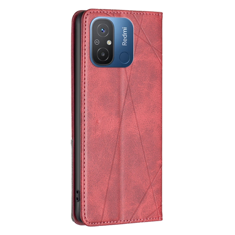 For Xiaomi Redmi 12C Prismatic Invisible Magnetic Leather Phone Case