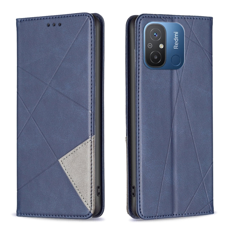 For Xiaomi Redmi 12C Prismatic Invisible Magnetic Leather Phone Case