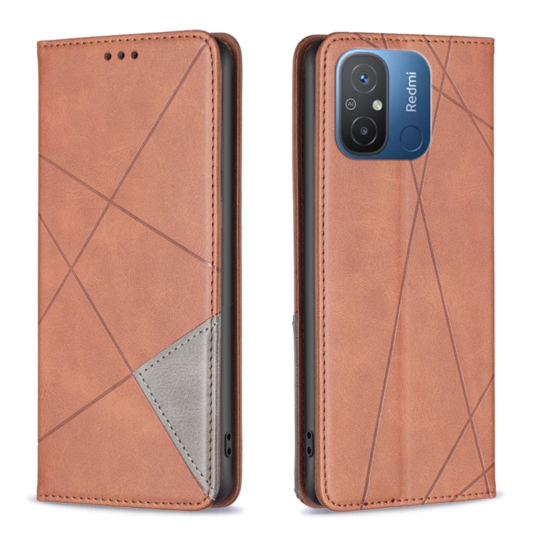 For Xiaomi Redmi 12C Prismatic Invisible Magnetic Leather Phone Case