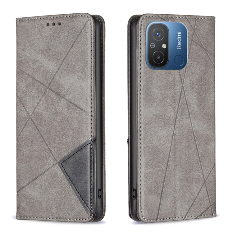 For Xiaomi Redmi 12C Prismatic Invisible Magnetic Leather Phone Case