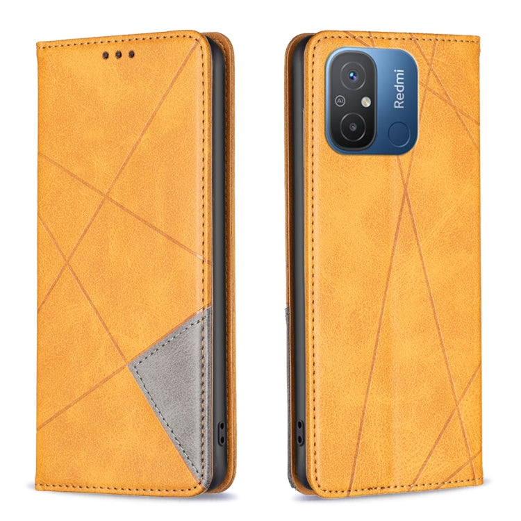 For Xiaomi Redmi 12C Prismatic Invisible Magnetic Leather Phone Case
