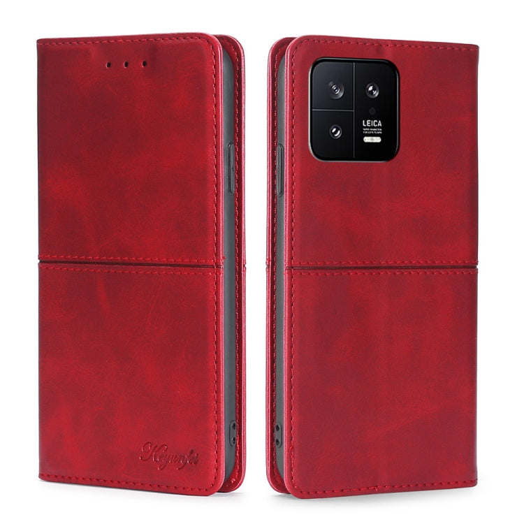 For Xiaomi 13 Cow Texture Magnetic Horizontal Flip Leather Phone Case