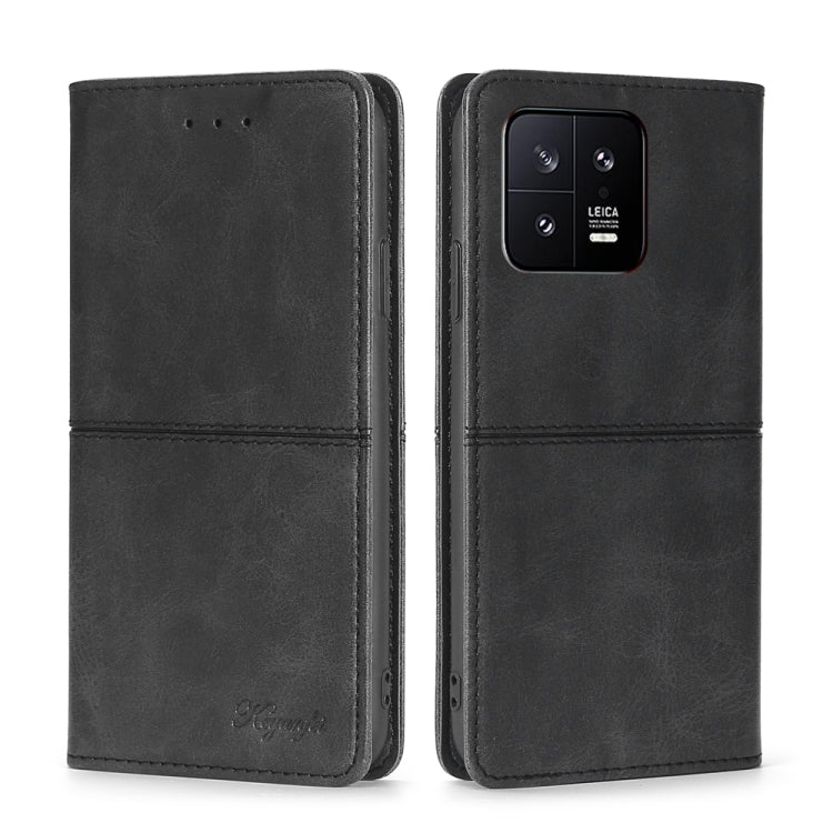 For Xiaomi 13 Cow Texture Magnetic Horizontal Flip Leather Phone Case