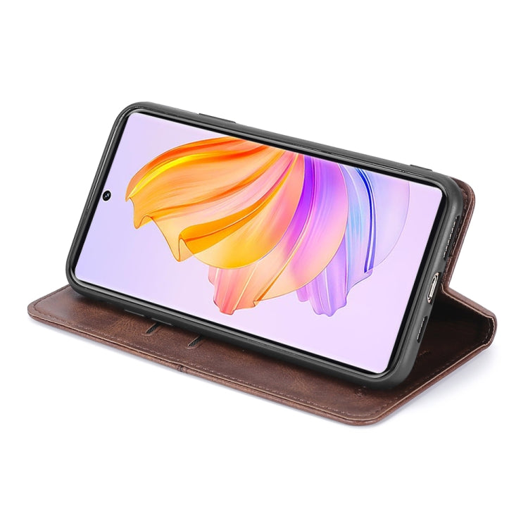 For Honor 80 SE Cow Texture Magnetic Horizontal Flip Leather Phone Case