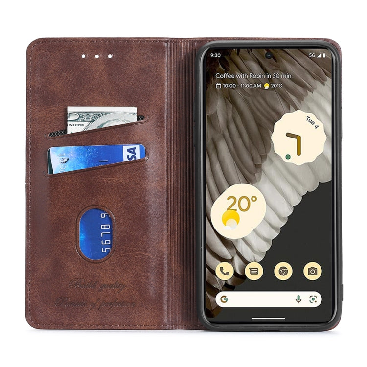 For Google Pixel 7a Cow Texture Magnetic Horizontal Flip Leather Phone Case