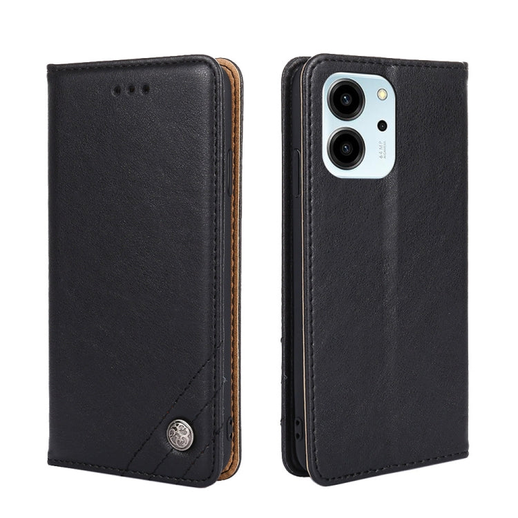 For Honor 80 SE Non-Magnetic Retro Texture Flip Leather Phone Case