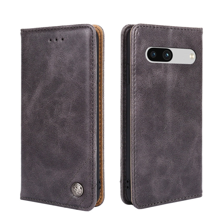 For Google Pixel 7a Non-Magnetic Retro Texture Flip Leather Phone Case