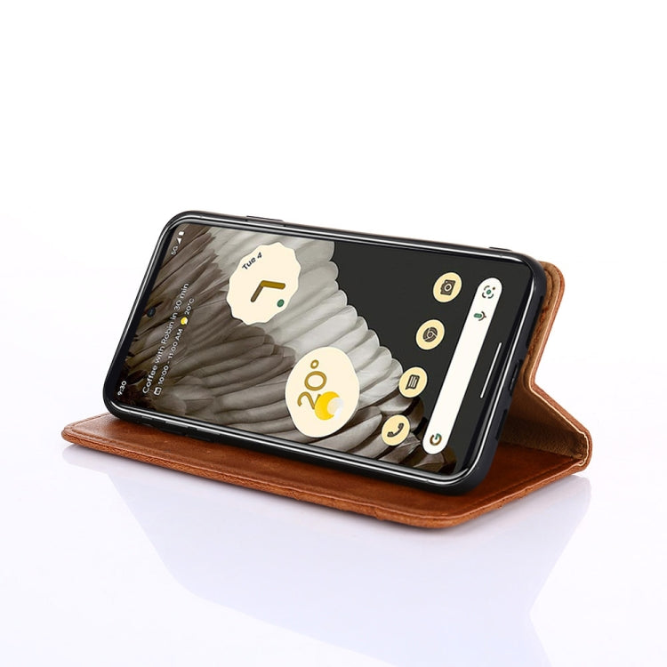 For Google Pixel 7a Non-Magnetic Retro Texture Flip Leather Phone Case