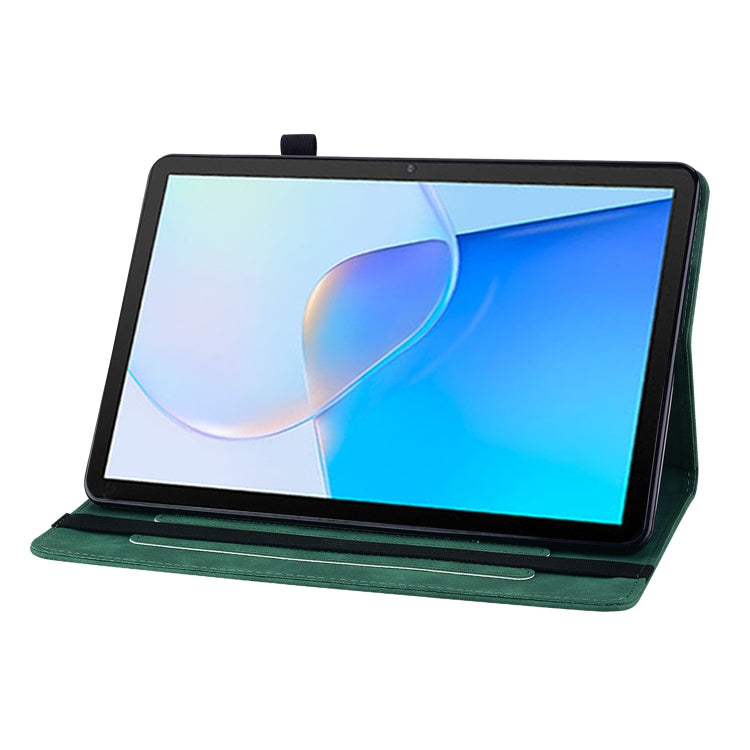 For Huawei MatePad SE Skin Feel Solid Color Zipper Leather Tablet Case