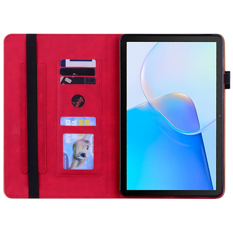 For Huawei MatePad SE Skin Feel Solid Color Zipper Leather Tablet Case