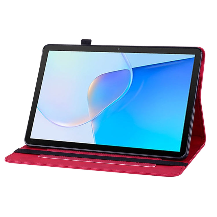 For Huawei MatePad SE Skin Feel Solid Color Zipper Leather Tablet Case