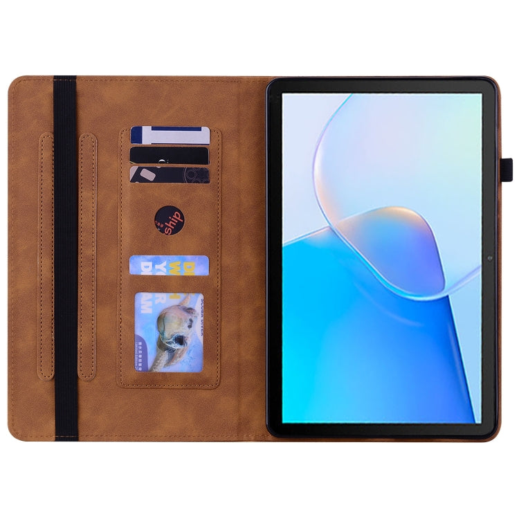 For Huawei MatePad SE Skin Feel Solid Color Zipper Leather Tablet Case