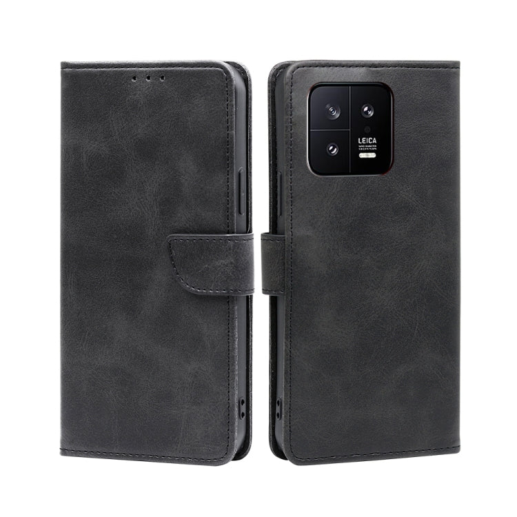 For Xiaomi 13 Calf Texture Buckle Flip Leather Phone Case