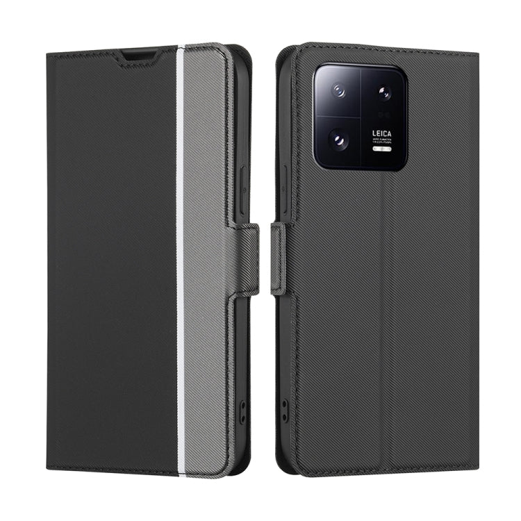 For Xiaomi 13 Pro Twill Texture Side Button Leather Phone Case