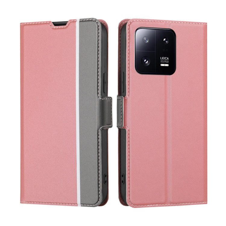 For Xiaomi 13 Pro Twill Texture Side Button Leather Phone Case