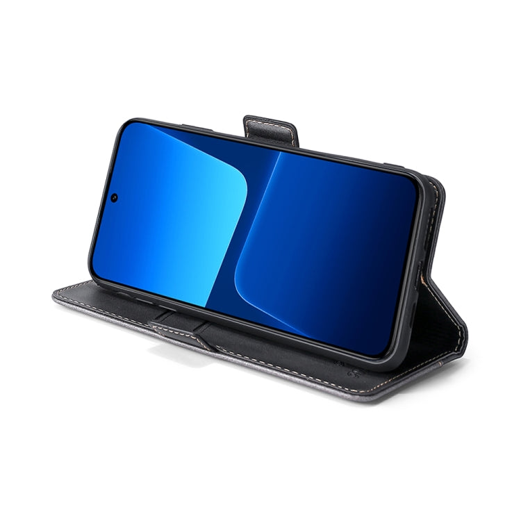 For Xiaomi 13 Contrast Color Side Buckle Leather Phone Case