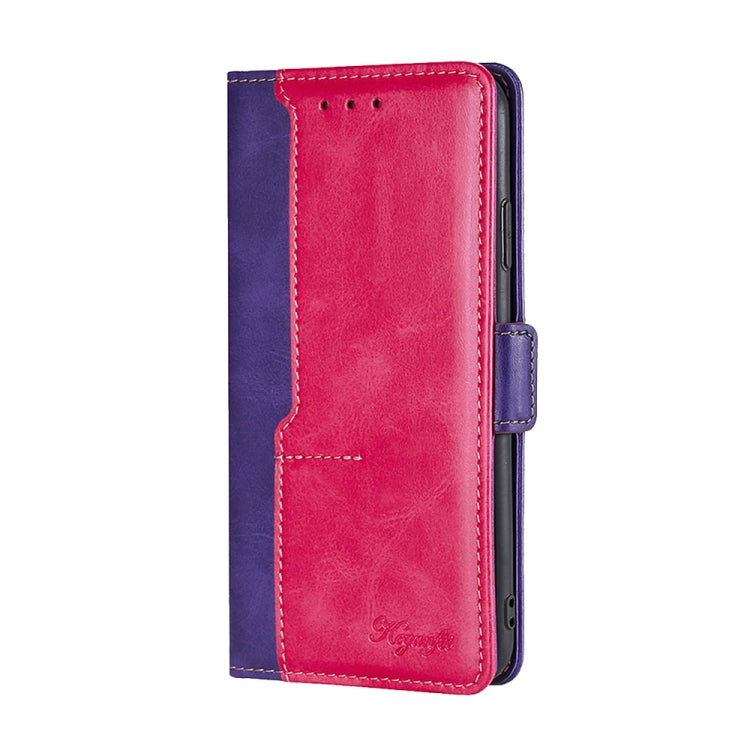 For Google Pixel 7a Contrast Color Side Buckle Leather Phone Case