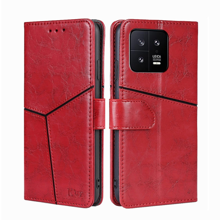 For Xiaomi 13 Geometric Stitching Horizontal Flip Leather Phone Case